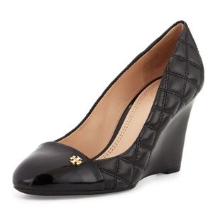 TORY BURCH ‘Claremont’ Quilted Wedge Pump